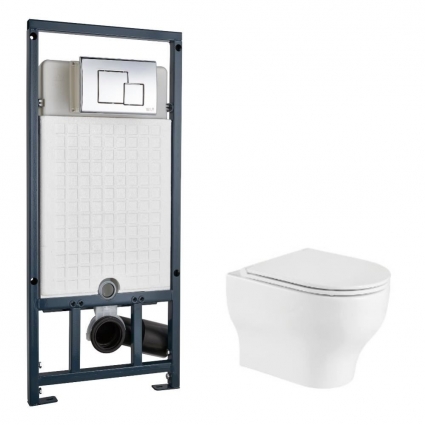 Комплект инсталляции WeltWasser Erlenbach 004 GL-WT глянцевый + Marberg 507 SE
