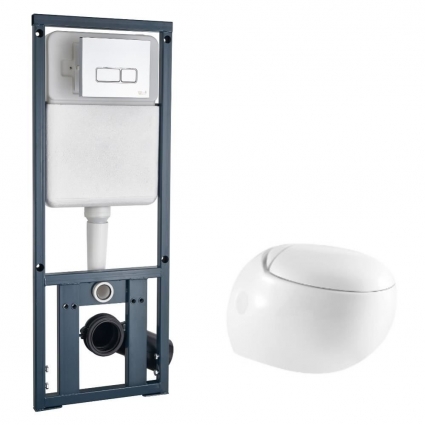 Комплект инсталляции WeltWasser Jeckenbach 004 GL-WT глянцевый + Marberg 410 SE