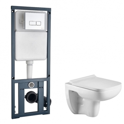 Комплект инсталляции WeltWasser Kehlbach 004 GL-WT глянцевый + Marberg 410 SE