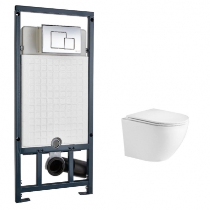 Комплект инсталляции WeltWasser Merzbach 004 MT-WT матовый + Marberg 507 SE