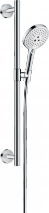 Душевой гарнитур Hansgrohe Raindance Select S 26320400 белый - хром штанга 70 см, шланг пластиковый 160 см