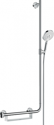 Душевой гарнитур Hansgrohe Raindance Select S 26326400 белый - хром штанга 120.95 см, шланг пластиковый 160 см