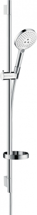 Душевой гарнитур Hansgrohe Raindance Select S 26633400 белый - хром штанга 100.8 см, шланг пластиковый 160 см