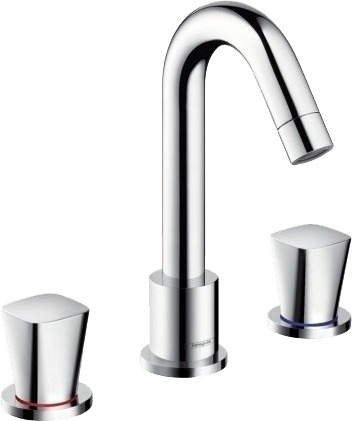 Смеситель Hansgrohe Logis 71300000 на борт ванны, хром, двухвентильный, длина излива 11.1 см