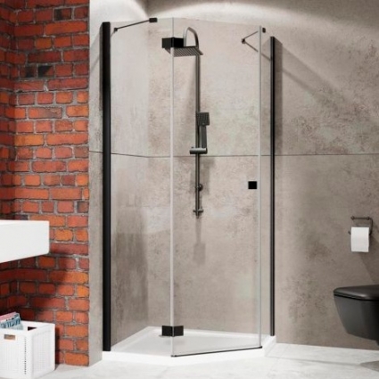 Душевой уголок Radaway Essenza New Black PTJ 100х90 L двери распашные, стекло прозрачное