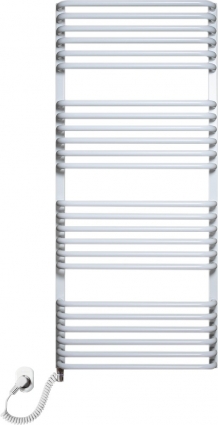 Полотенцесушитель электрический Luxrad Salto Invest 063770 120х53 L, белый, терморегулятор selmo pad, лесенка, 24 секции