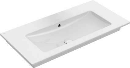 Мебельная раковина Villeroy & Boch Venticello 4104AJR1 без отверстия для смесителя, альпийский белый ceramic plus, прямоугольная