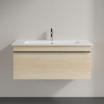 Тумба для комплекта Villeroy & Boch Venticello 95 elm impresso, с ручкой хром, подвесная, с ящиками