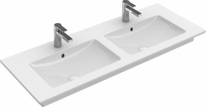 Мебельная раковина Villeroy & Boch Venticello 130 см, альпийский белый ceramic plus, прямоугольная