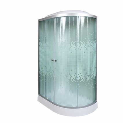 Душевая кабина Deto L902LGM 120 x 80 см, с крышей, с гидромассажем, правая, прямоугольная-асимметричная, поддон низкий