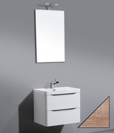 Мебель для ванной BelBagno Ancona-N 60 rovere bianco подвесная с ящиками, с доводчиками
