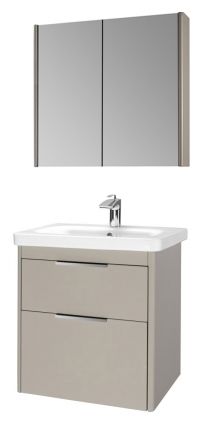 Мебель для ванной Dreja Enzo 65 бежевый Velvet touch матовая, подвесная