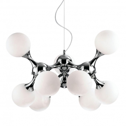 Подвесная люстра Ideal Lux Nodi Sp9 Bianco 082059 в стиле Хай-тек, цвет белый