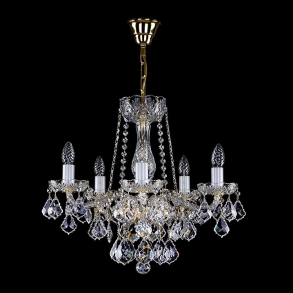 Подвесная люстра Artglass Aerope V. CE в классическом стиле, цвет латунь, мощность 200 Вт