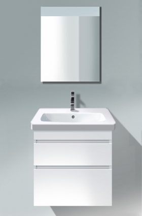 Мебель для ванной Duravit DuraStyle 65 белая матовая 2 ящика подвесная, с подсветкой