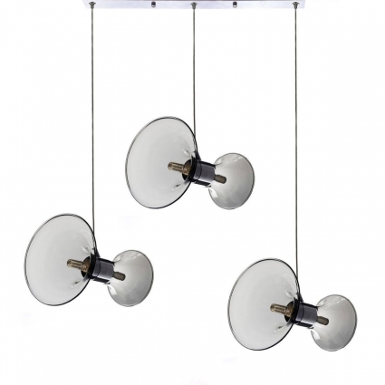 Подвесная люстра Lumina Deco Warni LDP 6819-3 GY в стиле Хай-тек, мощность 168 Вт
