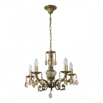 Подвесная люстра Abrasax Sylvia L.8110-5BR в классическом стиле, цвет бронза