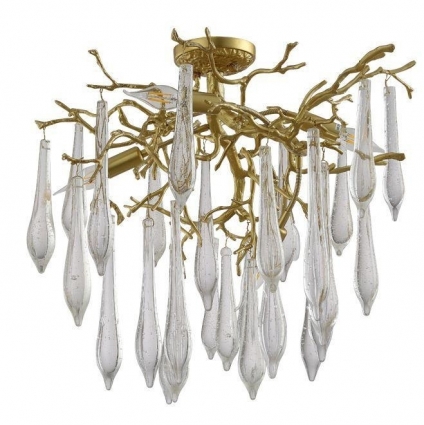 Потолочная люстра Crystal Lux Reina PL5 D600 Gold Pearl цвет золотой, мощность 300 Вт