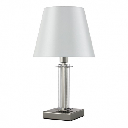 Настольная лампа Crystal Lux Nicolas LG1 Nickel/White в стиле модерн, цвет белый