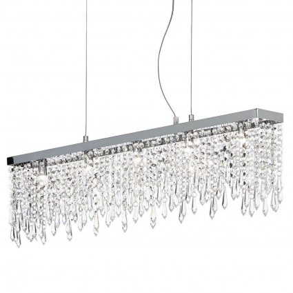 Подвесной светильник Ideal Lux Giada Sp5 Trasparente 098722 в стиле арт-деко, цвет хром