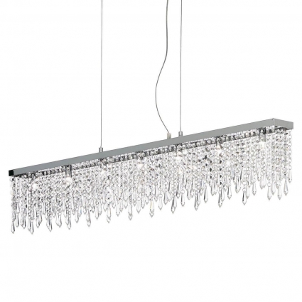 Подвесной светильник Ideal Lux Giada Sp7 Trasparente 098739 в стиле арт-деко, цвет хром