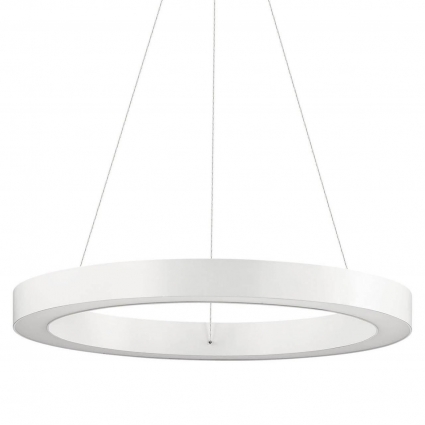 Подвесной светодиодный светильник Ideal Lux Oracle D50 Round Bianco 211404 в современном стиле, цвет белый