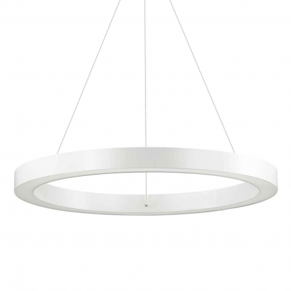 Подвесной светодиодный светильник Ideal Lux Oracle D60 Round Bianco 211398 в современном стиле, цвет белый