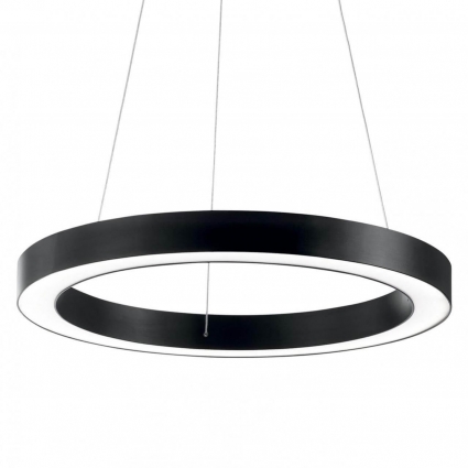 Подвесной светодиодный светильник Ideal Lux Oracle D70 Round Nero 222110 в современном стиле, цвет черный