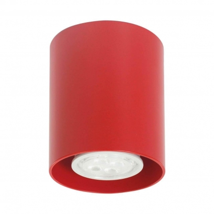 Потолочный светильник TopDecor Tubo8 P1 09 в современном стиле, цвет красный