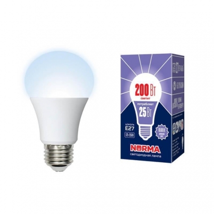 Volpe Лампа светодиодная E27 25W 6500K матовая LED-A70-25W/6500K/E27/FR/NR UL-00004471 цвет белый