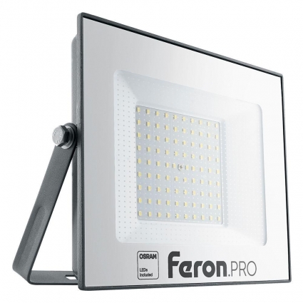 Светодиодный прожектор Feron LL-1000 100W 6400K 41541 в современном стиле, цвет черный