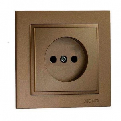 Розетка 2К Mono Electric Despina 16A 250V винтовое подключение бронза 102-232322-116 в современном стиле, цвет бронза