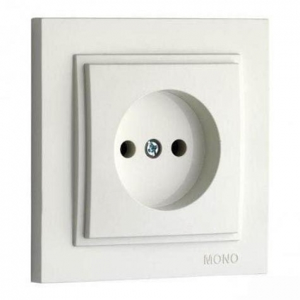 Розетка 2К Mono Electric Despina 16A 250V винтовое подключение слоновая кость 102-010022-116 в современном стиле