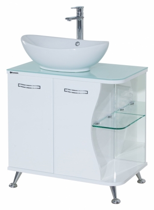Тумба для комплекта Bellezza Рио 70 L белая левая, напольная