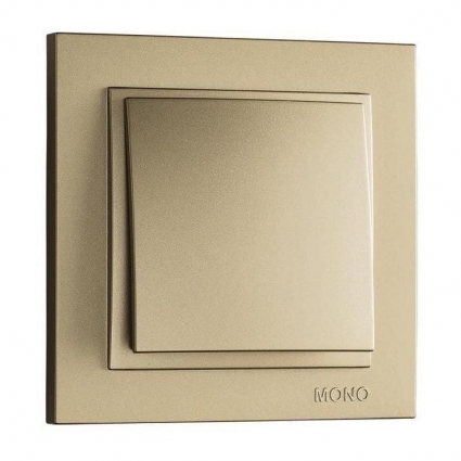 Выключатель Mono Electric Despina одноклавишный титан 102-222225-100 в современном стиле, цвет титановый