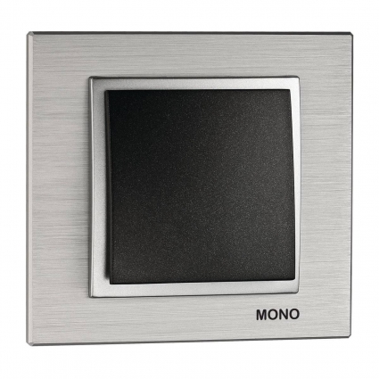 Выключатель Mono Electric Despina/ Larissa одноклавишный графит 500-002025-100 в современном стиле, цвет графит
