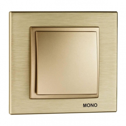 Выключатель Mono Electric Despina/ Larissa одноклавишный титан 500-002225-100 в современном стиле, цвет титановый