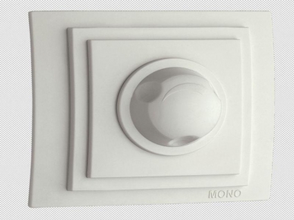 Диммер поворотный Mono Electric Larissa белый 103-191905-134 в современном стиле, цвет белый