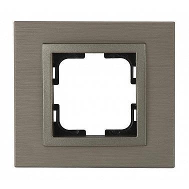 Рамка 1-постовая Mono Electric Style Aluminium бронза 107-810000-160 в современном стиле, цвет бронза
