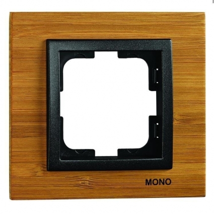 Рамка 1-постовая Mono Electric Style бамбук 107-530000-160 цвет светло-бежевый