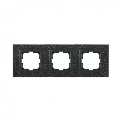 Рамка 3-постовая Mono Electric Style Granit чёрный гранит 107-610000-162 цвет черный