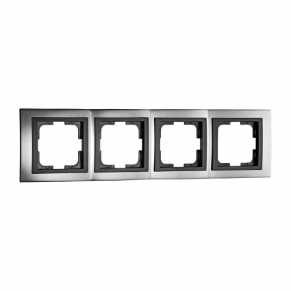Рамка 4-постовая Mono Electric Chrome графит 106-420000-163 в современном стиле, цвет графит