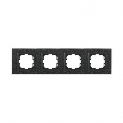 Рамка 4-постовая Mono Electric Style Granit чёрный гранит 107-610000-163 цвет черный