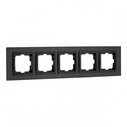 Рамка 5-постовая Mono Electric Style Granit чёрный гранит 107-610000-164 цвет черный