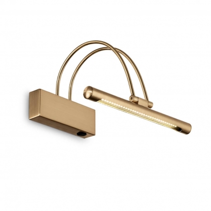 Подсветка для картин Ideal Lux Bow Ap D26 Ottone Satinato 121154 в современном стиле, цвет золотой