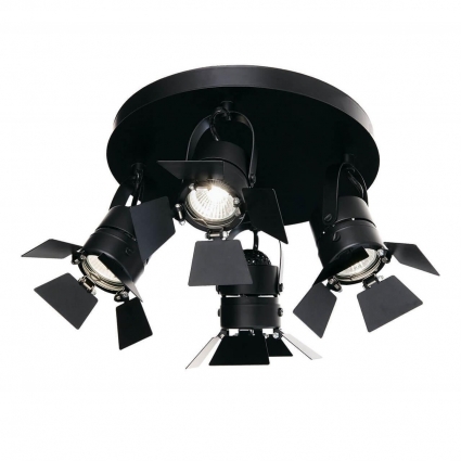 Спот Ideal Lux Ciak Pl4 095707 в стиле Хай-тек, цвет черный, мощность 200 Вт