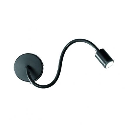 Спот Ideal Lux Focus-1 Ap Nero 097190 в стиле Хай-тек, цвет черный, мощность 3 Вт