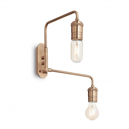 Бра Ideal Lux Triumph Ap2 Ottone Antico 160245 в современном стиле, цвет латунь
