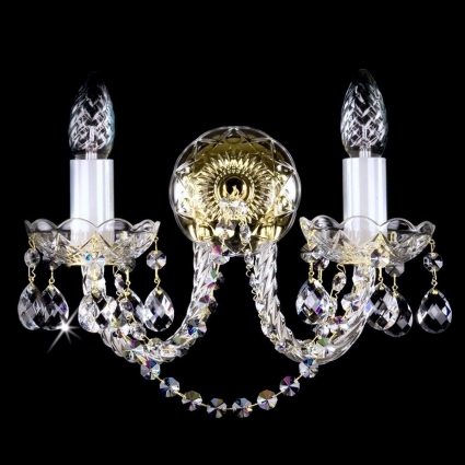 Бра Artglass Karin II. Full Cut St White CE в классическом стиле, цвет латунь