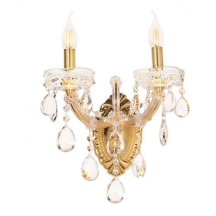 Бра Lumina Deco Eliza LDW 7029-2 GD в классическом стиле, цвет золотой, мощность 80 Вт